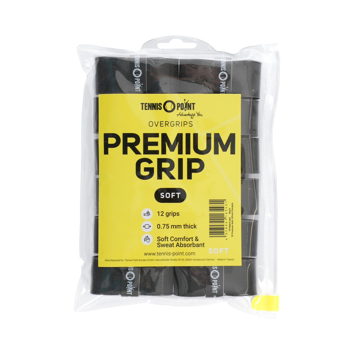 Tennis-Point Premium Soft Pack de 12 - negro