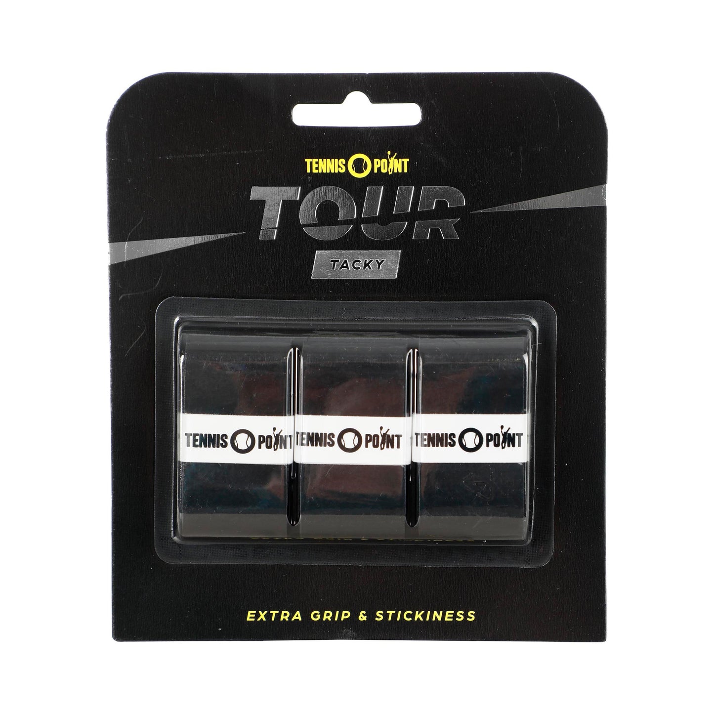 Tennis-Point Tour Tacky Pack de 3 - negro