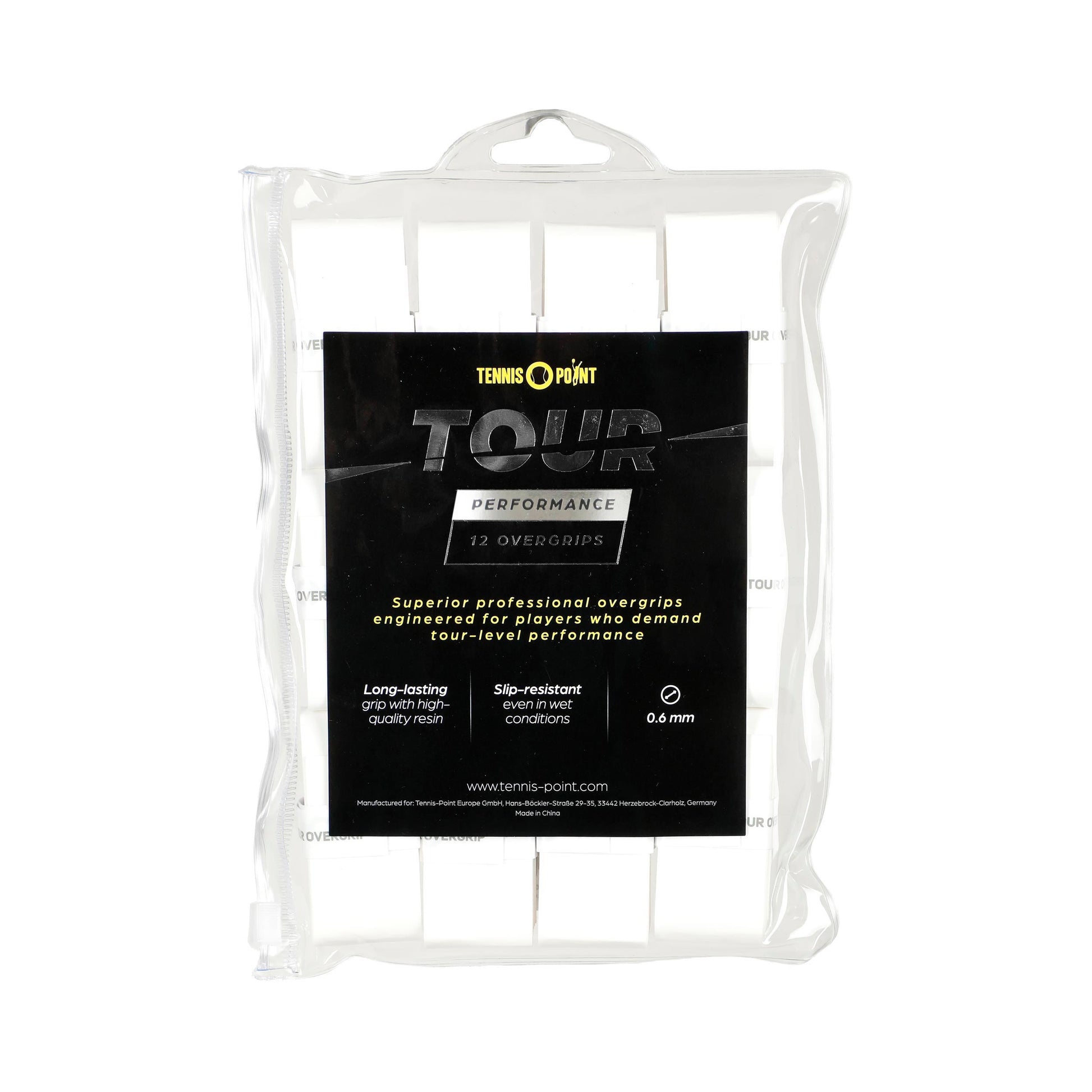 Tennis-Point Tour Performance Pack de 12 - blanco
