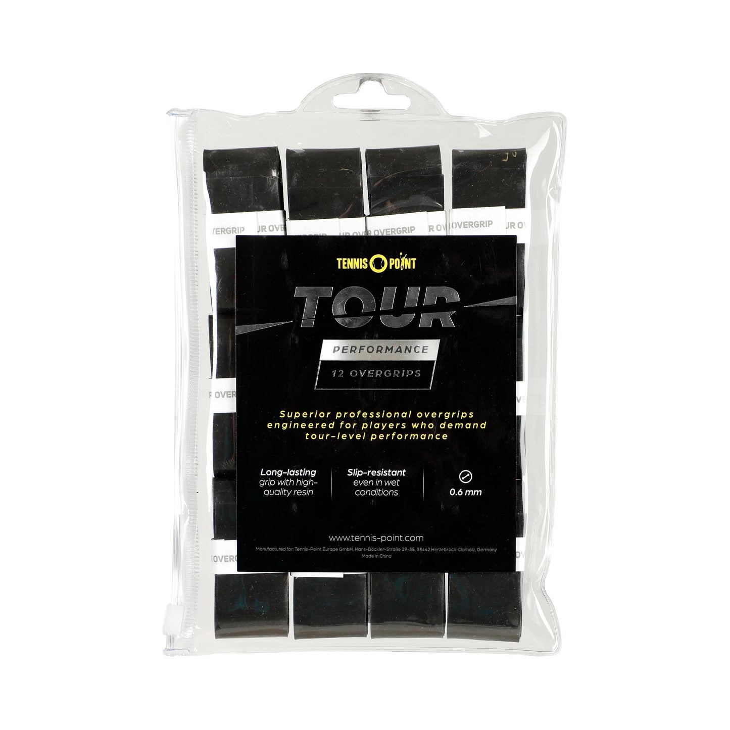 Tennis-Point Tour Performance Pack de 12 - negro