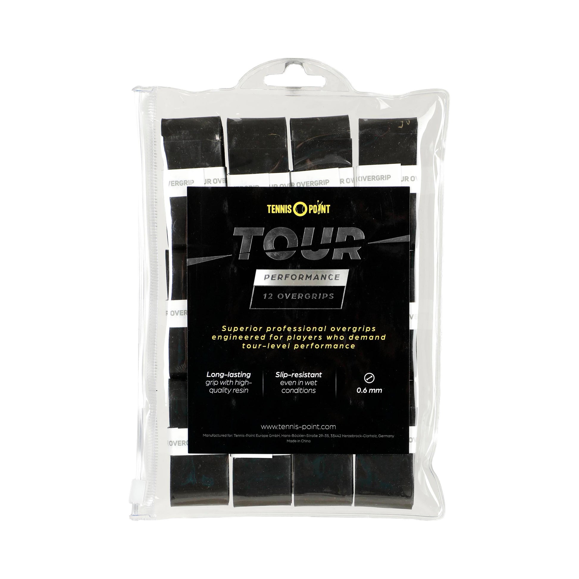 Tennis-Point Tour Performance Pack de 12 - negro