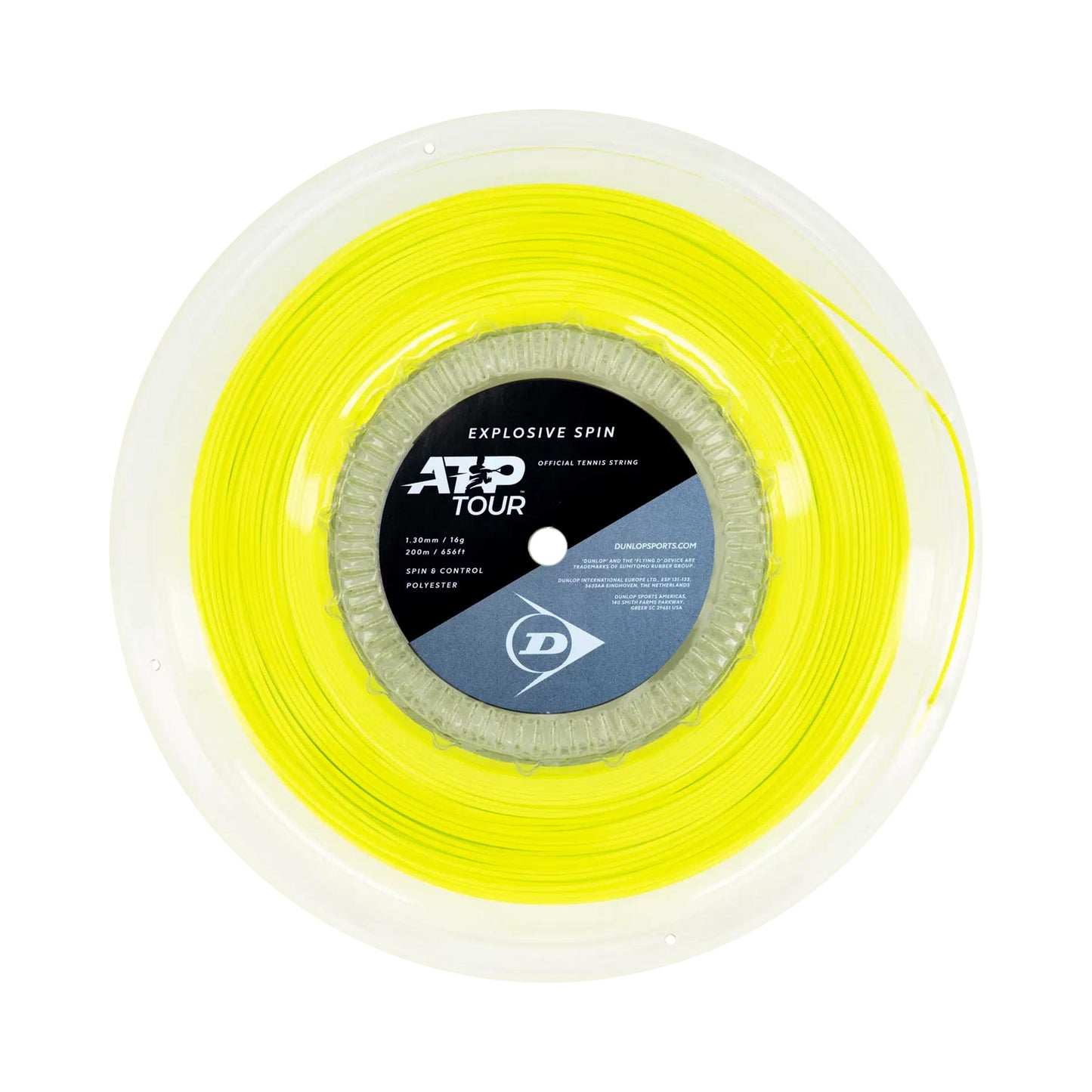 Dunlop Explosive Spin Bobinas de cordaje 200m - amarillo