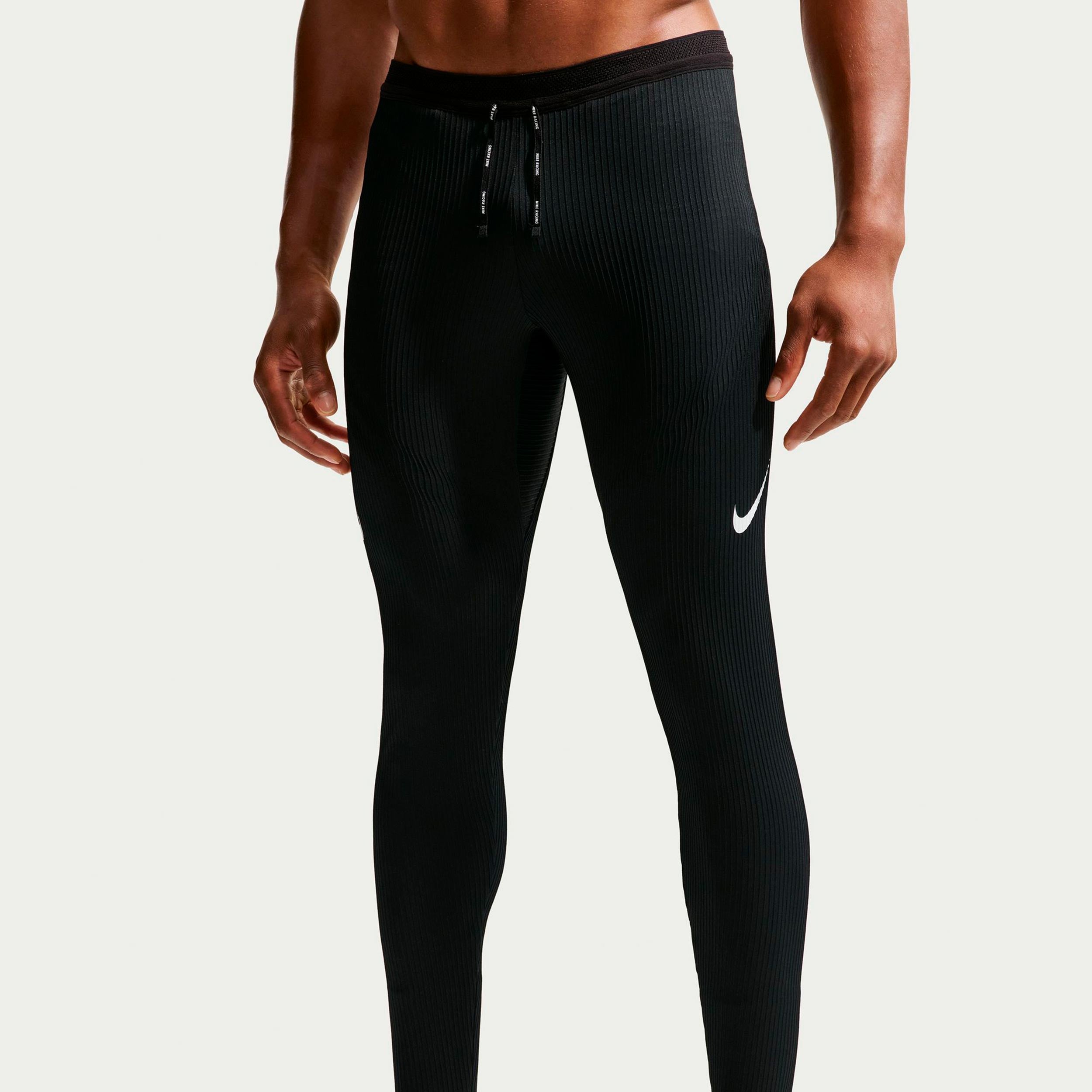 Nike AeroSwift Mallas para correr Hombres - negro, blanco