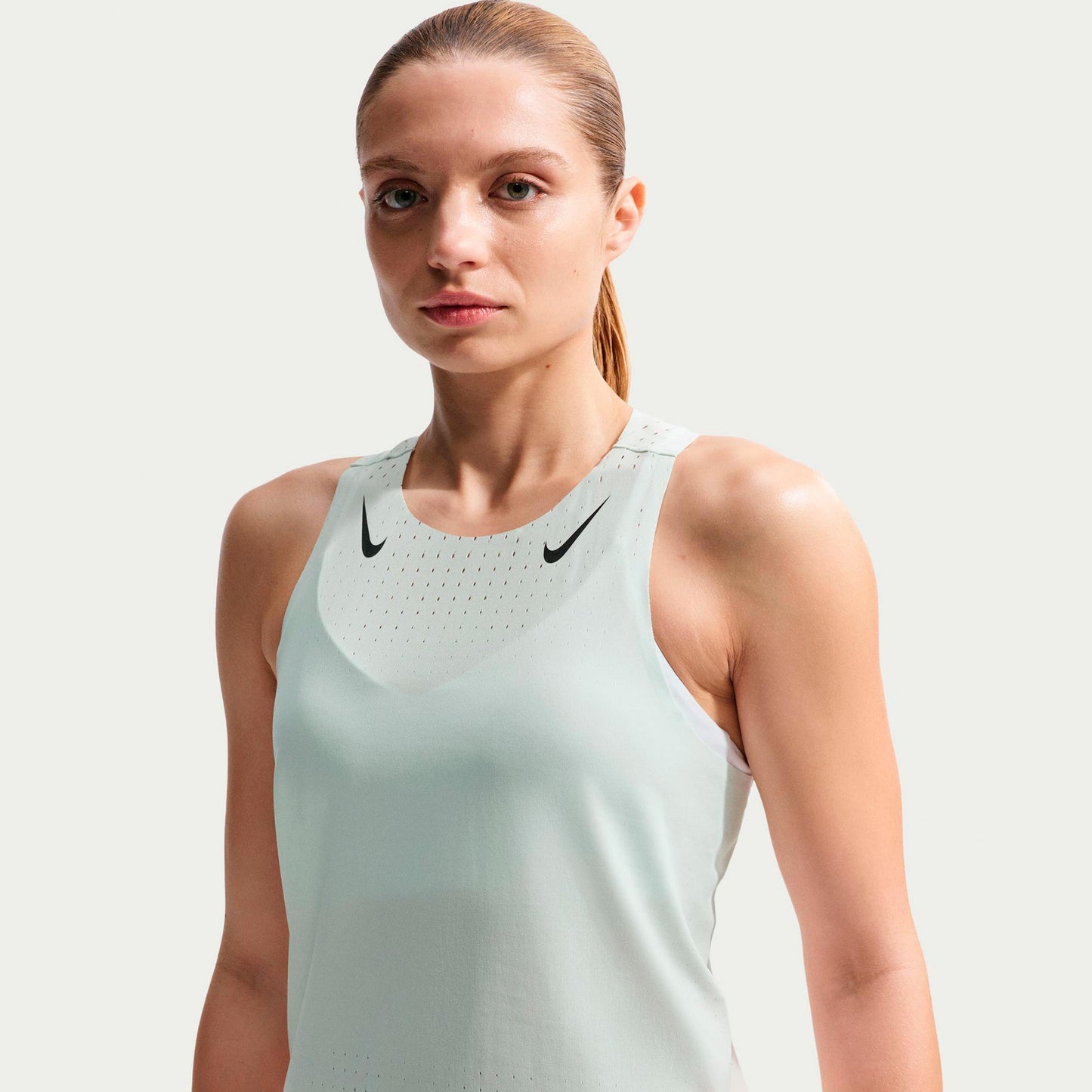 Nike AeroSwift Camiseta de running Mujeres - menta, negro