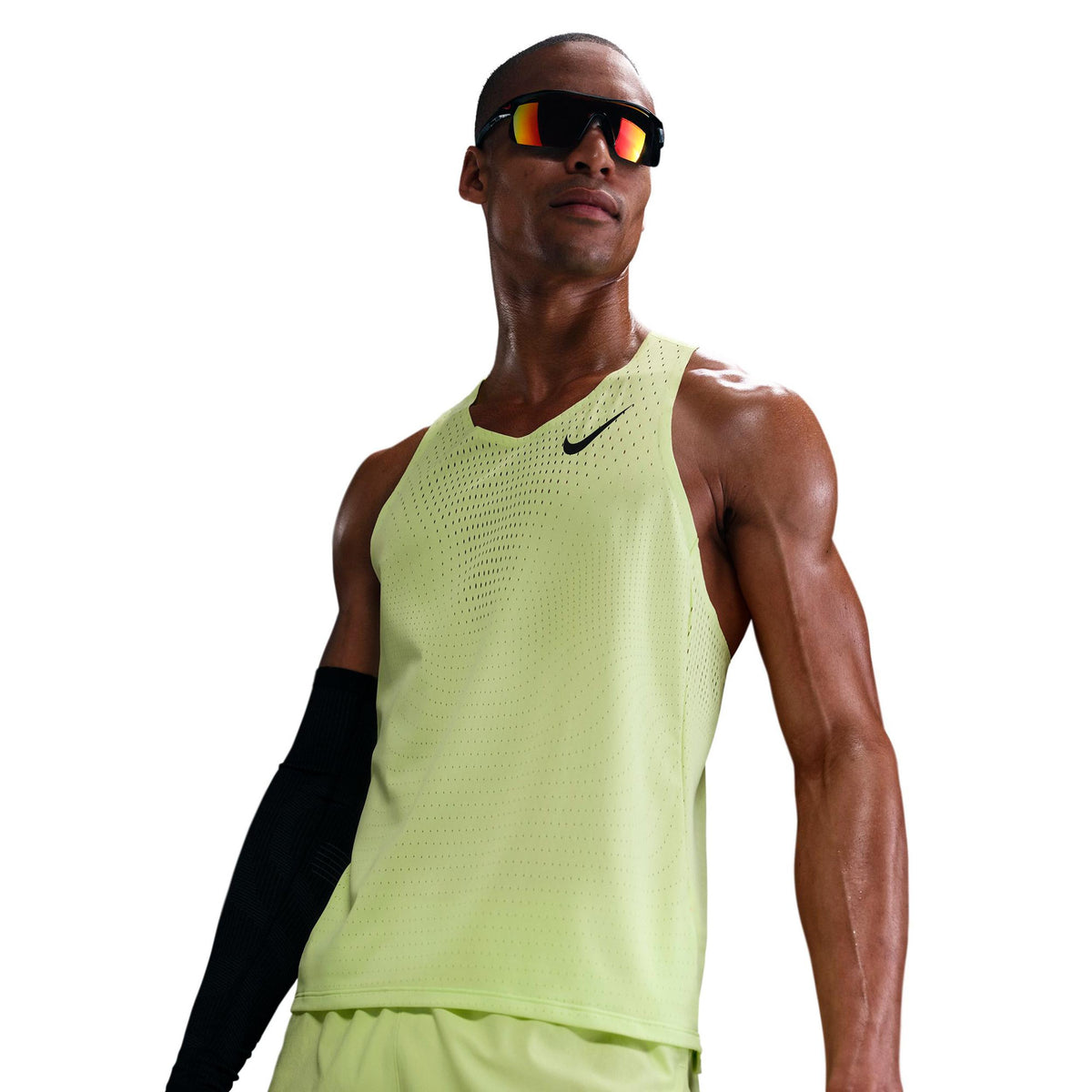 Nike AeroSwift  Camiseta de running Hombres - amarillo limón, negro