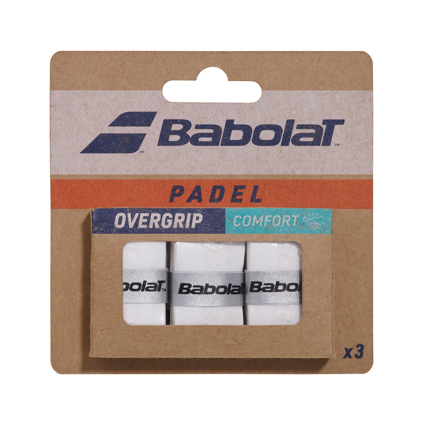 Babolat Comfort Padel X3 Sobregrip de pádel - blanco