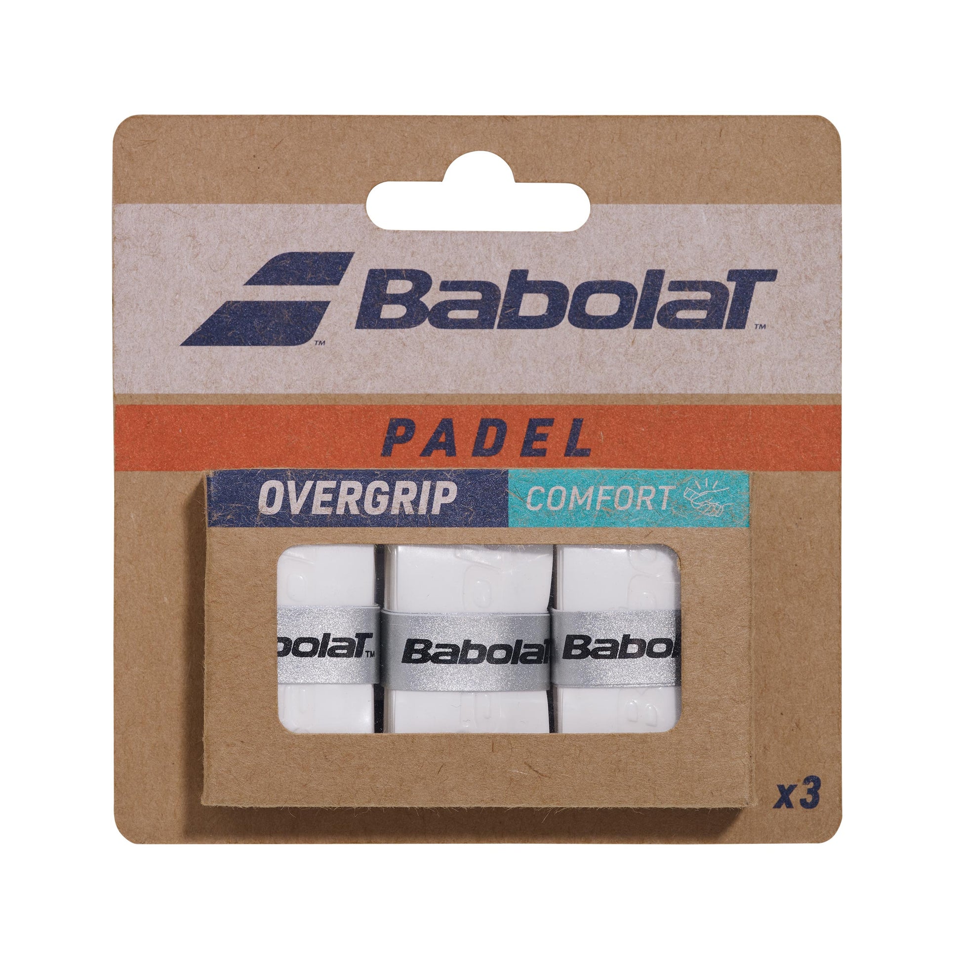 Babolat Comfort Padel X3 Sobregrip de pádel - blanco