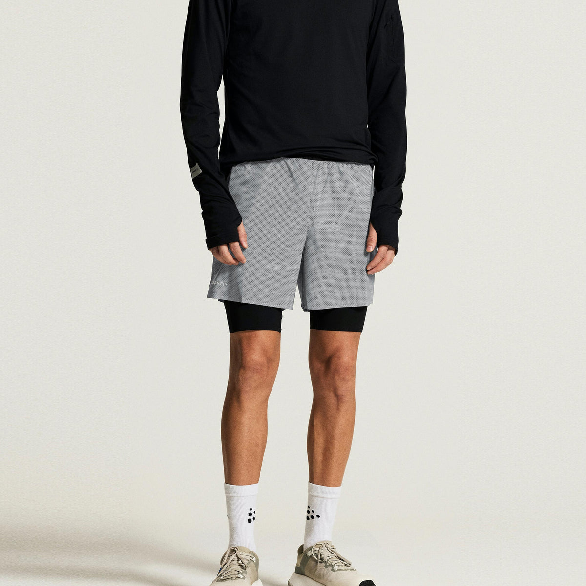 Craft Reflective Pantalones cortos Hombres - plateado