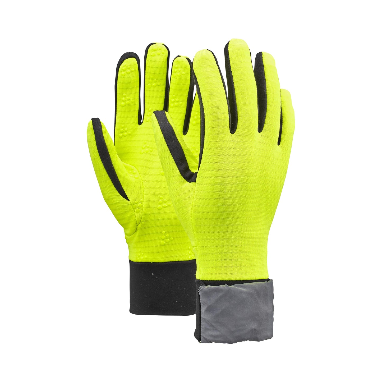 Craft Essence Hybrid Guantes de correr Unisex - amarillo neón, plateado