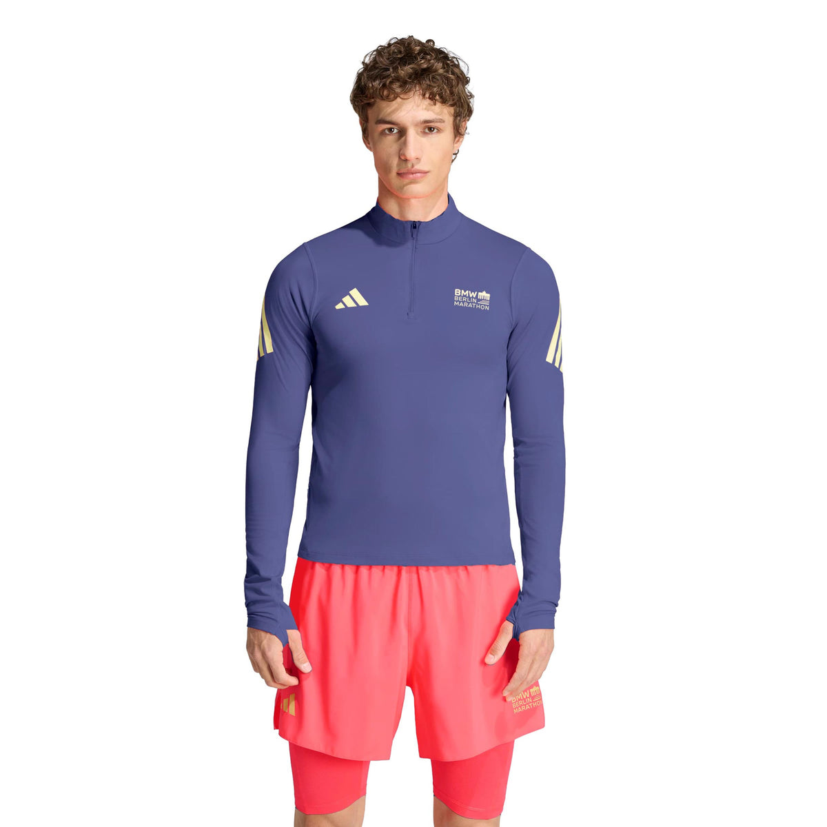 adidas BMW Berlin Camiseta de running Hombres - azul, amarillo