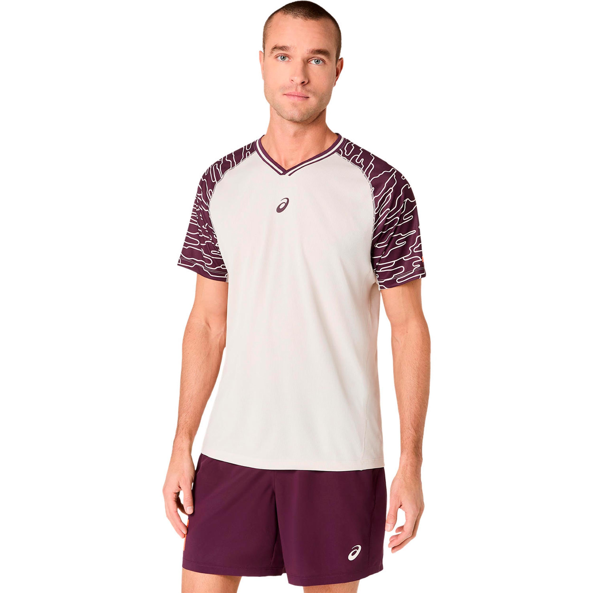ASICS Court Camiseta de manga corta Hombres - beige, multicolor