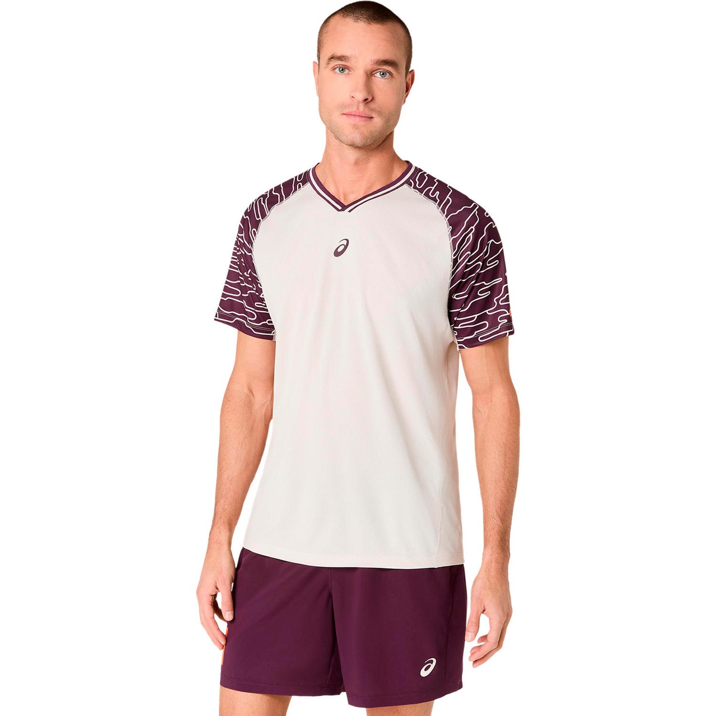 ASICS Court Camiseta de manga corta Hombres - beige, multicolor