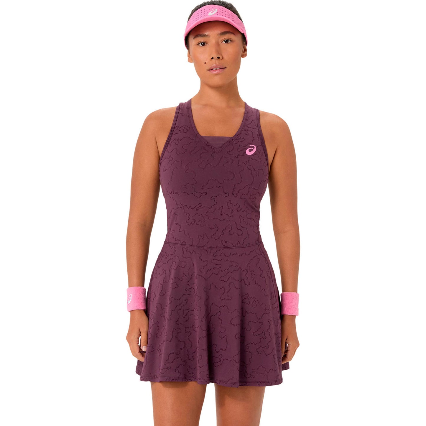 ASICS Match Jacquard Vestido Mujeres - rojo vino
