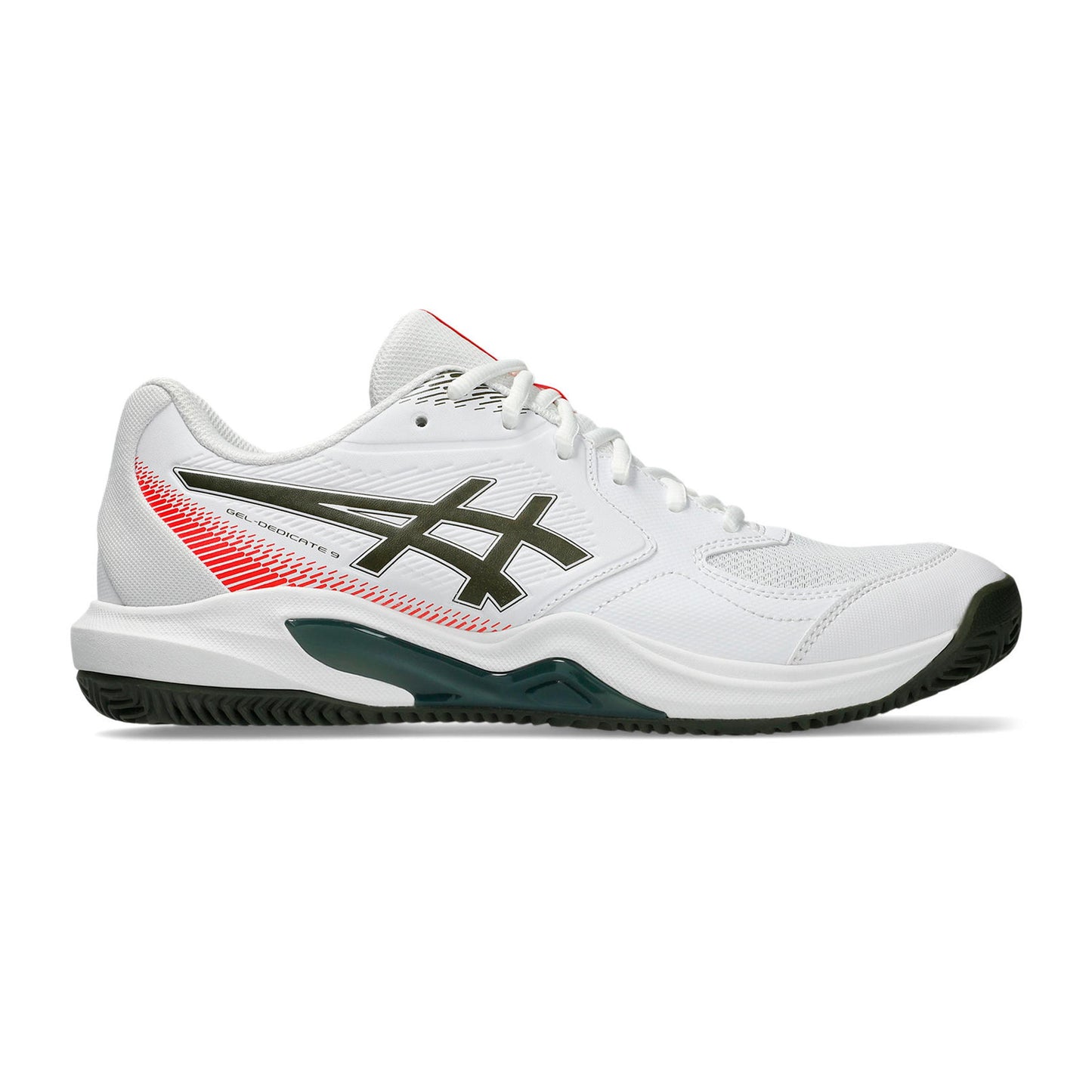 ASICS Gel-Dedicate 9 Zapatilla tierra batida Hombres - blanco, color petróleo