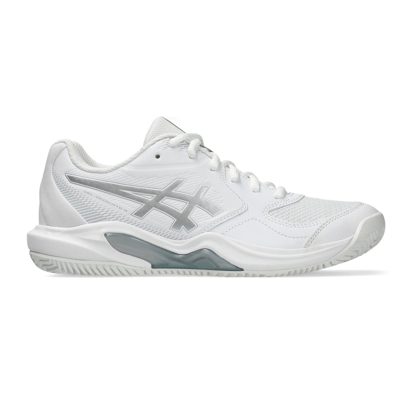 ASICS Gel-Dedicate 9 Zapatilla tierra batida Mujeres - blanco, plateado