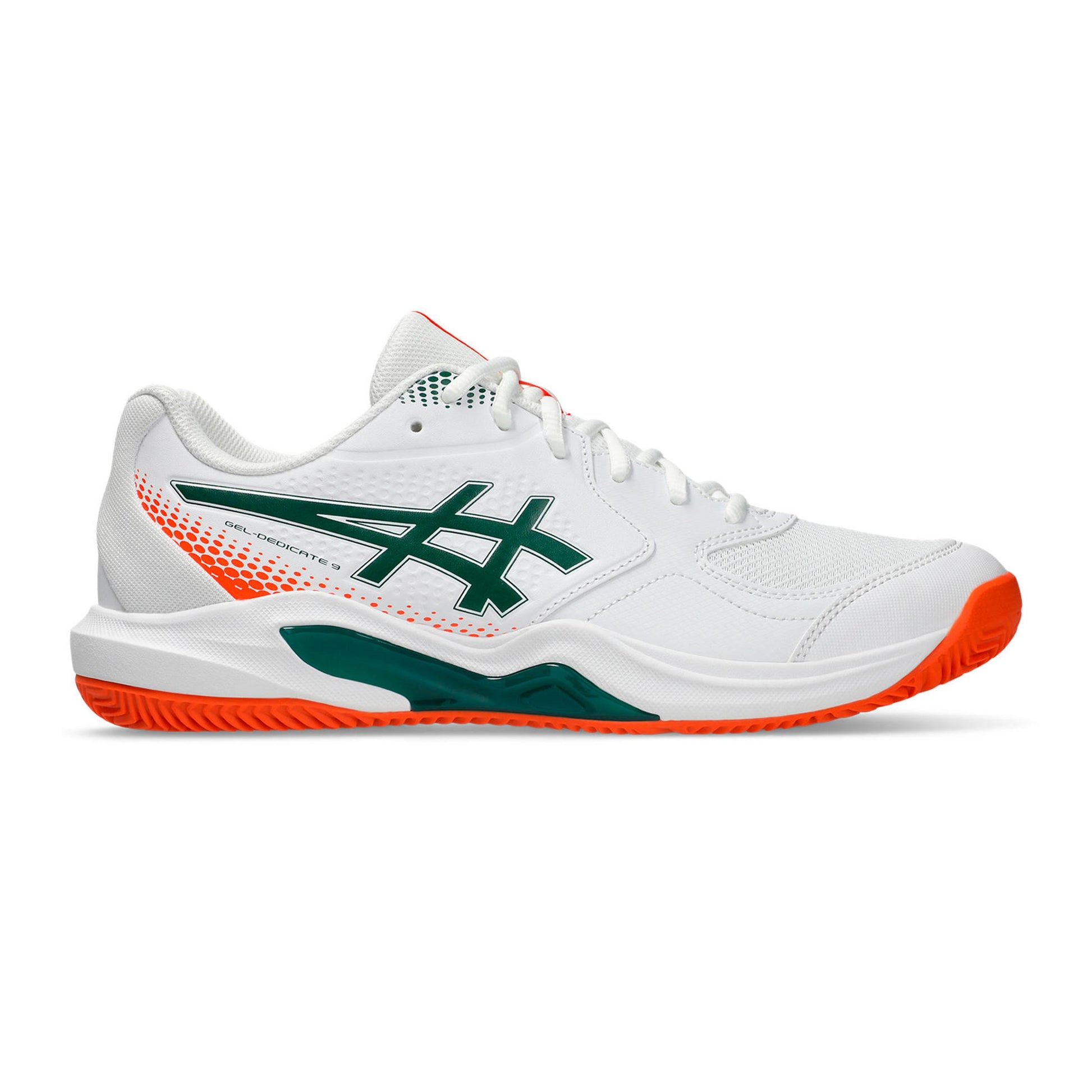 ASICS Gel-Dedicate 9 Zapatilla de pádel Hombres - blanco, naranja neón