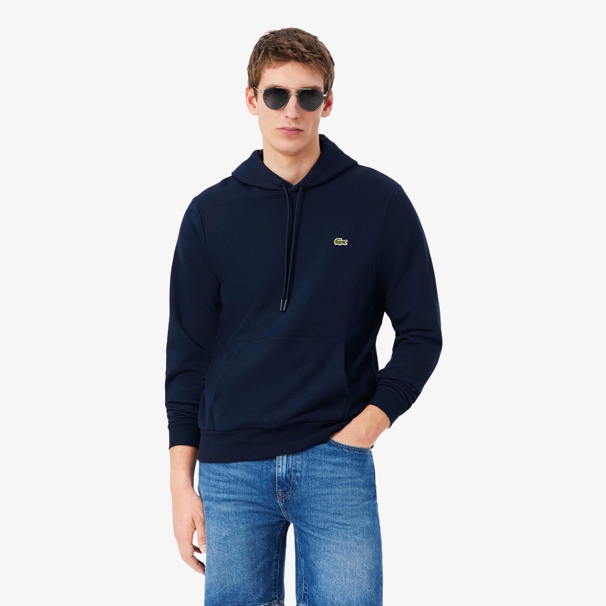 Lacoste Sudadera con capucha Hombres - azul oscuro