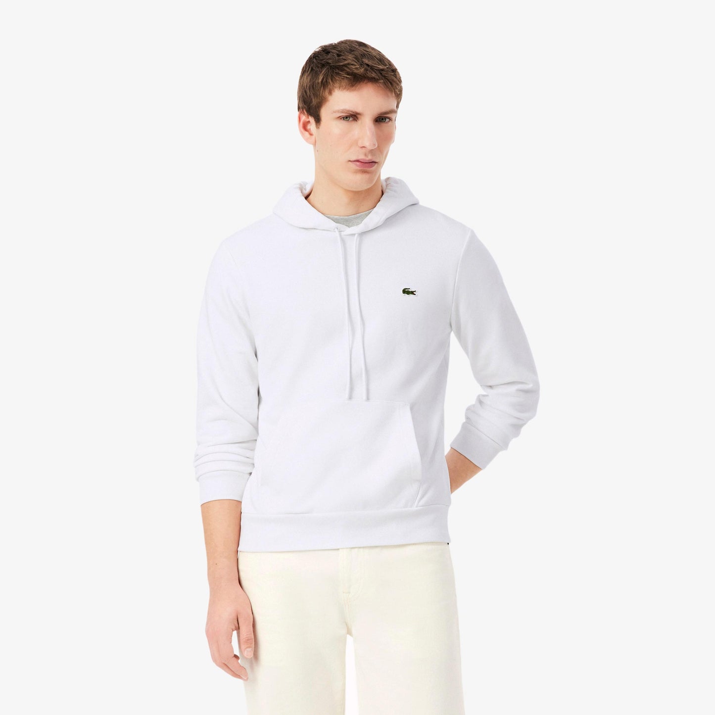 Lacoste Sudadera con capucha Hombres - blanco