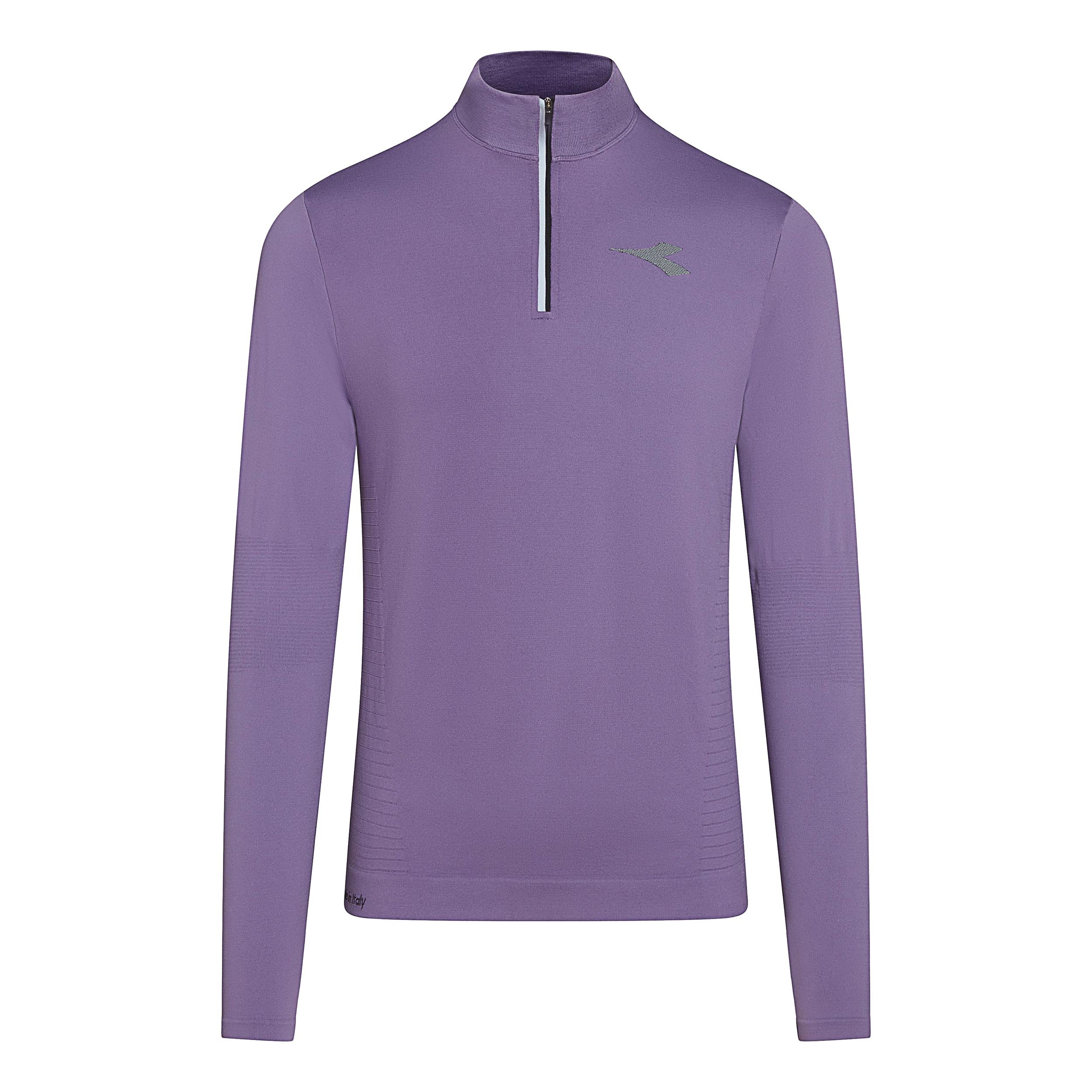 Diadora 1/2 Zip Stratouno Camiseta de manga larga Hombres - violeta
