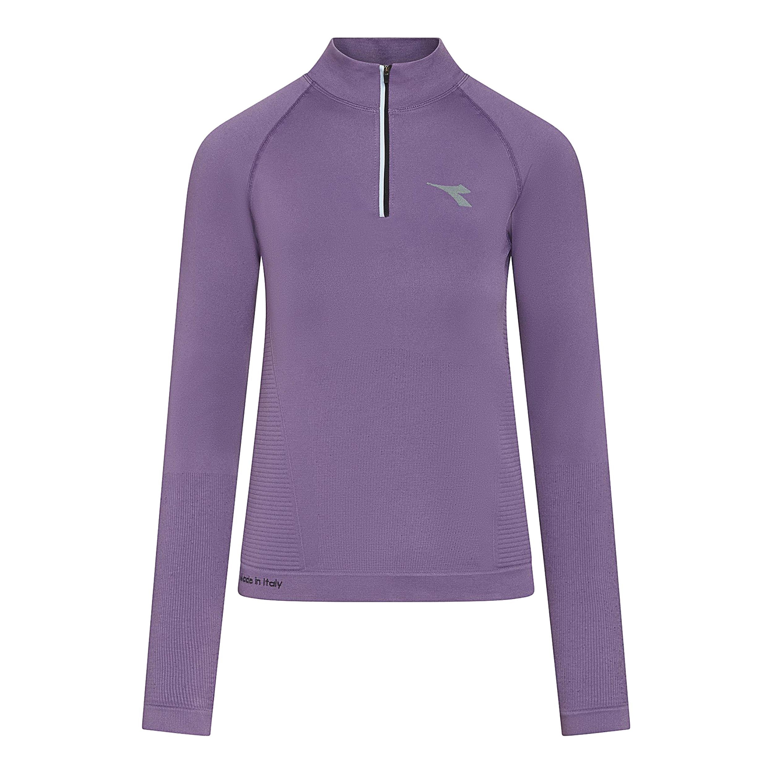 Diadora 1/2 Zip Stratouno Camiseta de manga larga Mujeres - violeta