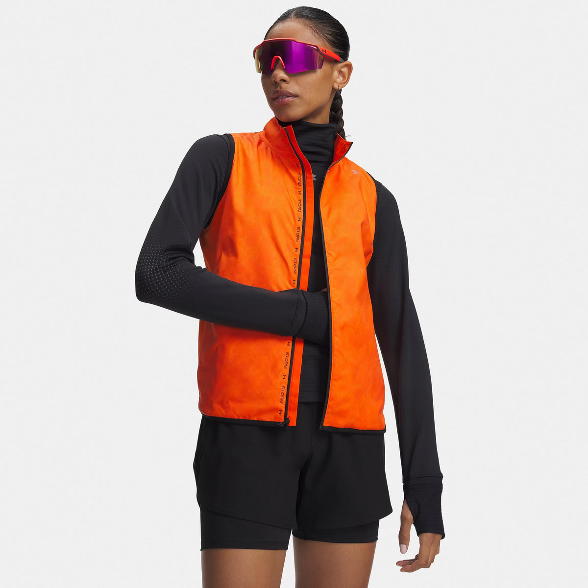 Under Armour Velociti ColdWeather Storm  Chalecos para correr Mujeres - naranja