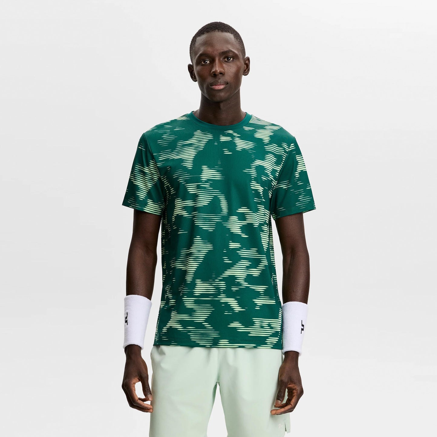 JLindeberg Josip Printed Camiseta de manga corta Hombres - salvia