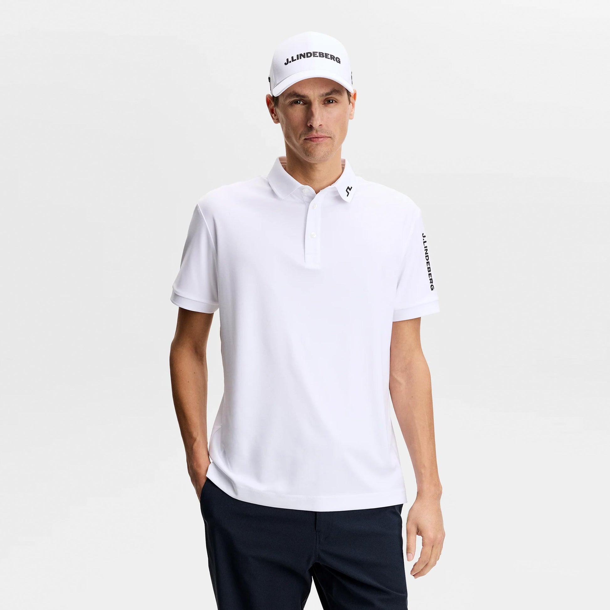 JLindeberg Tour Tech Polo Hombres - blanco