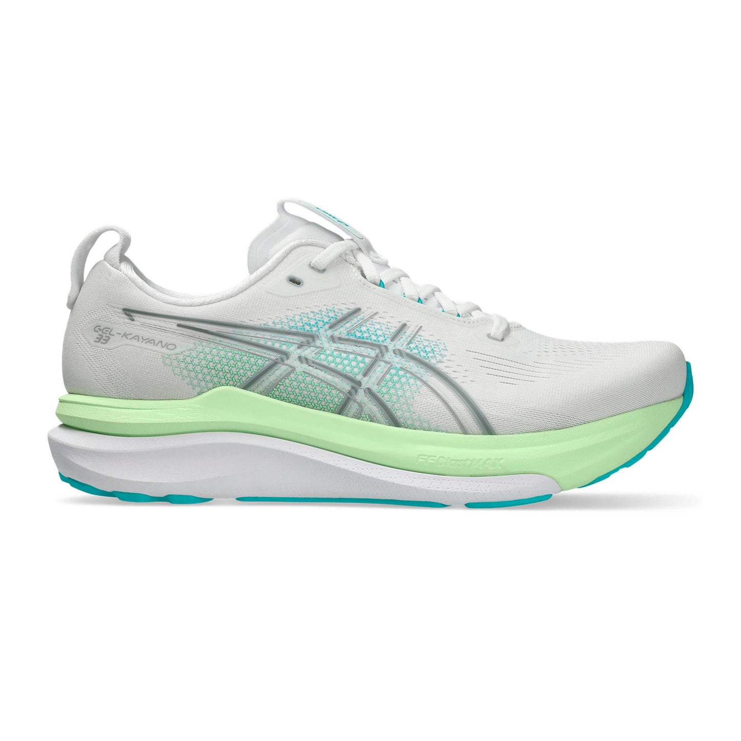 ASICS GEL-KAYANO 33 Zapatilla de estabilidad Hombres - blanco, turquesa