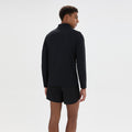 Edmond 1/4 Zip Camiseta de manga larga Hombres - negro