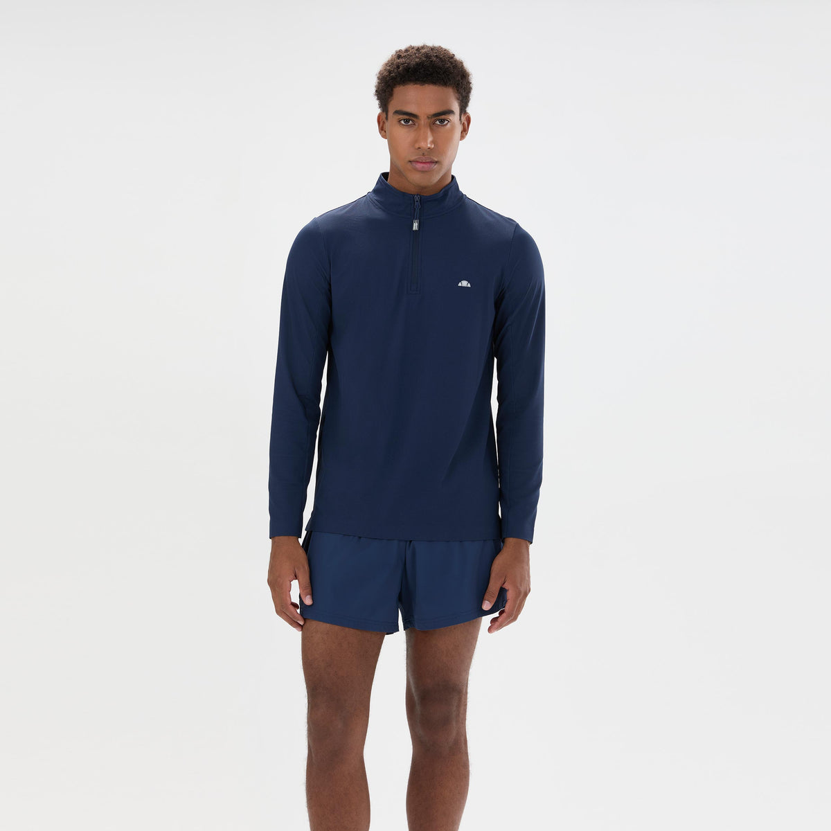 Ellesse Edmond 1/4 Zip Camiseta de manga larga Hombres - azul oscuro