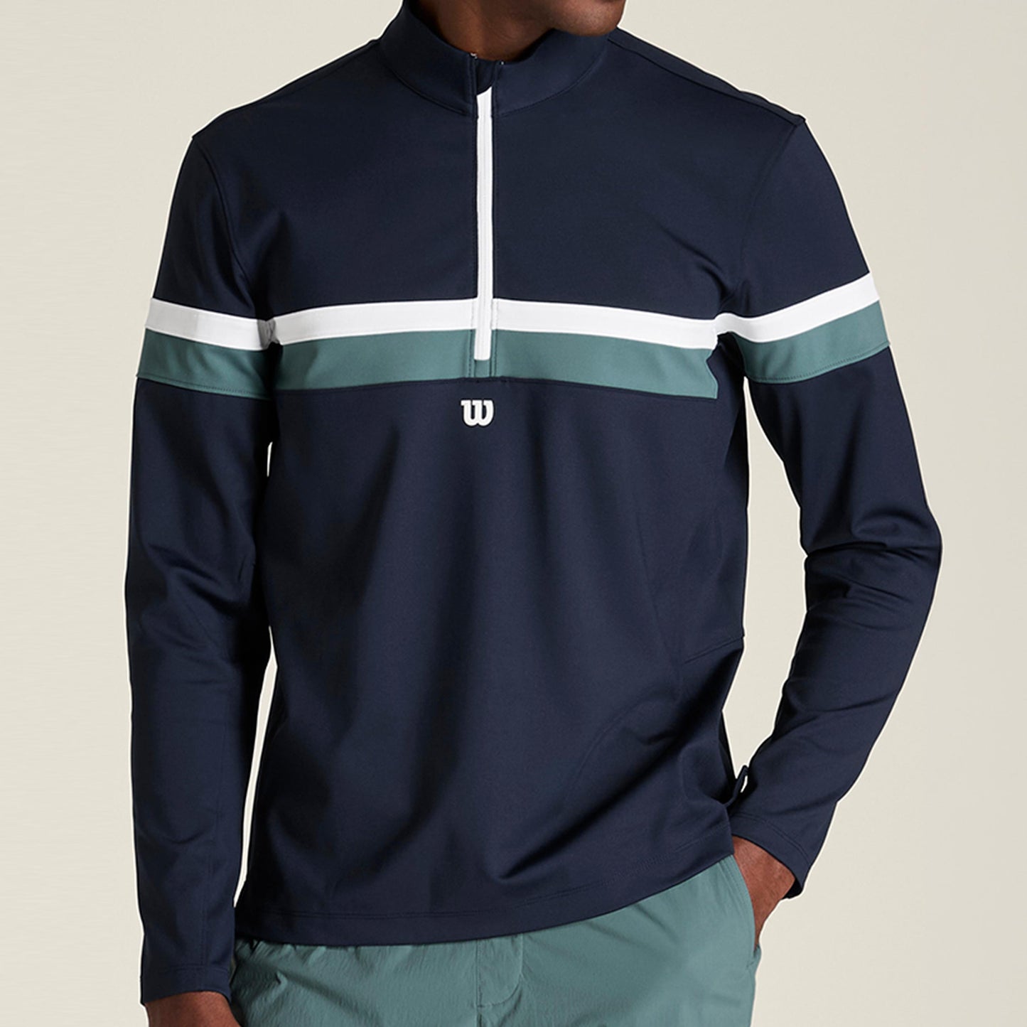 Wilson Elevate Performance Half-Zip Camiseta de manga larga Hombres - azul oscuro, azul
