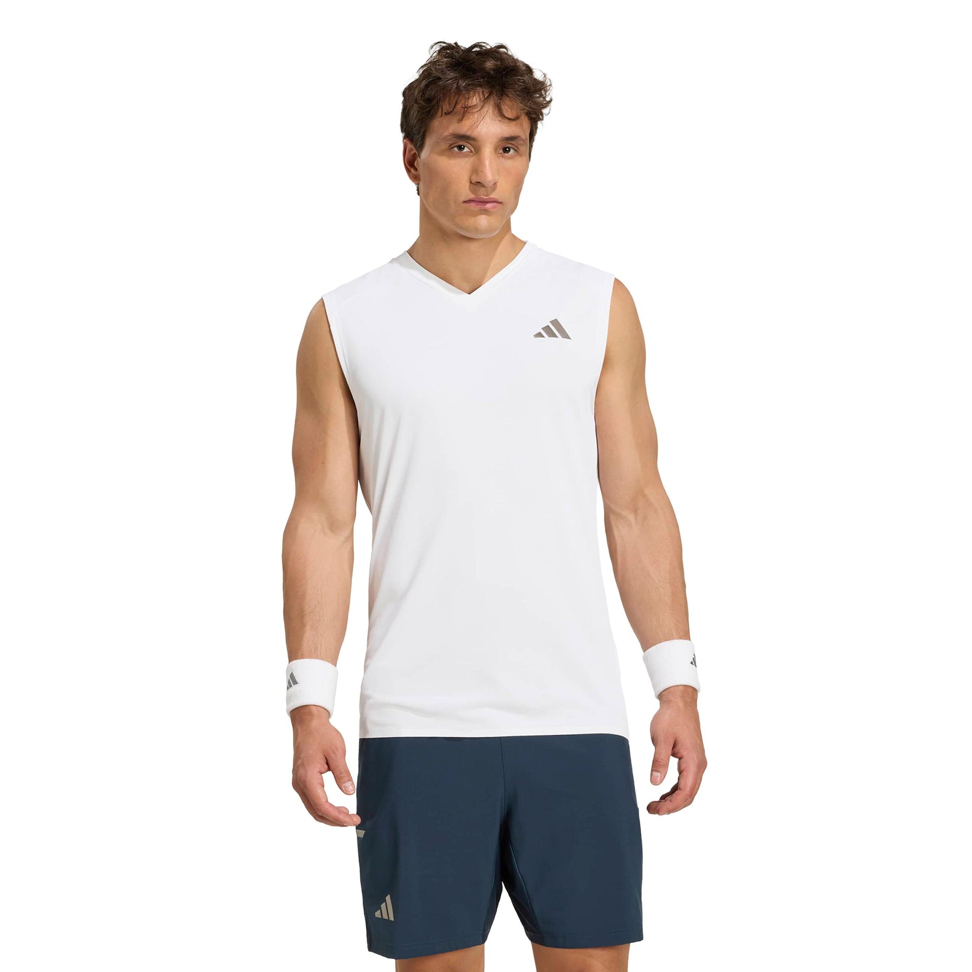 adidas Climacool Camiseta de tirantes Hombres - blanco, plateado