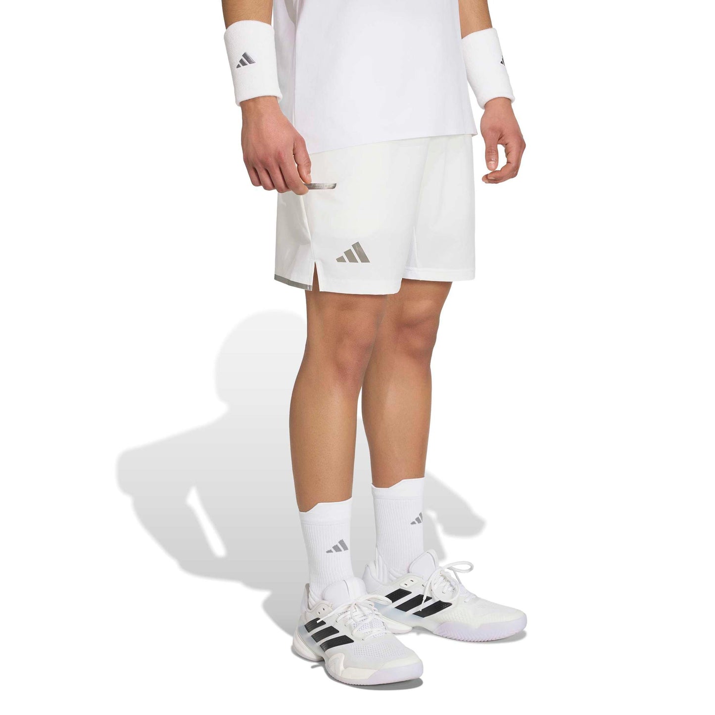 adidas 7Inch Short & Tight Shorts Hombres - blanco, plateado