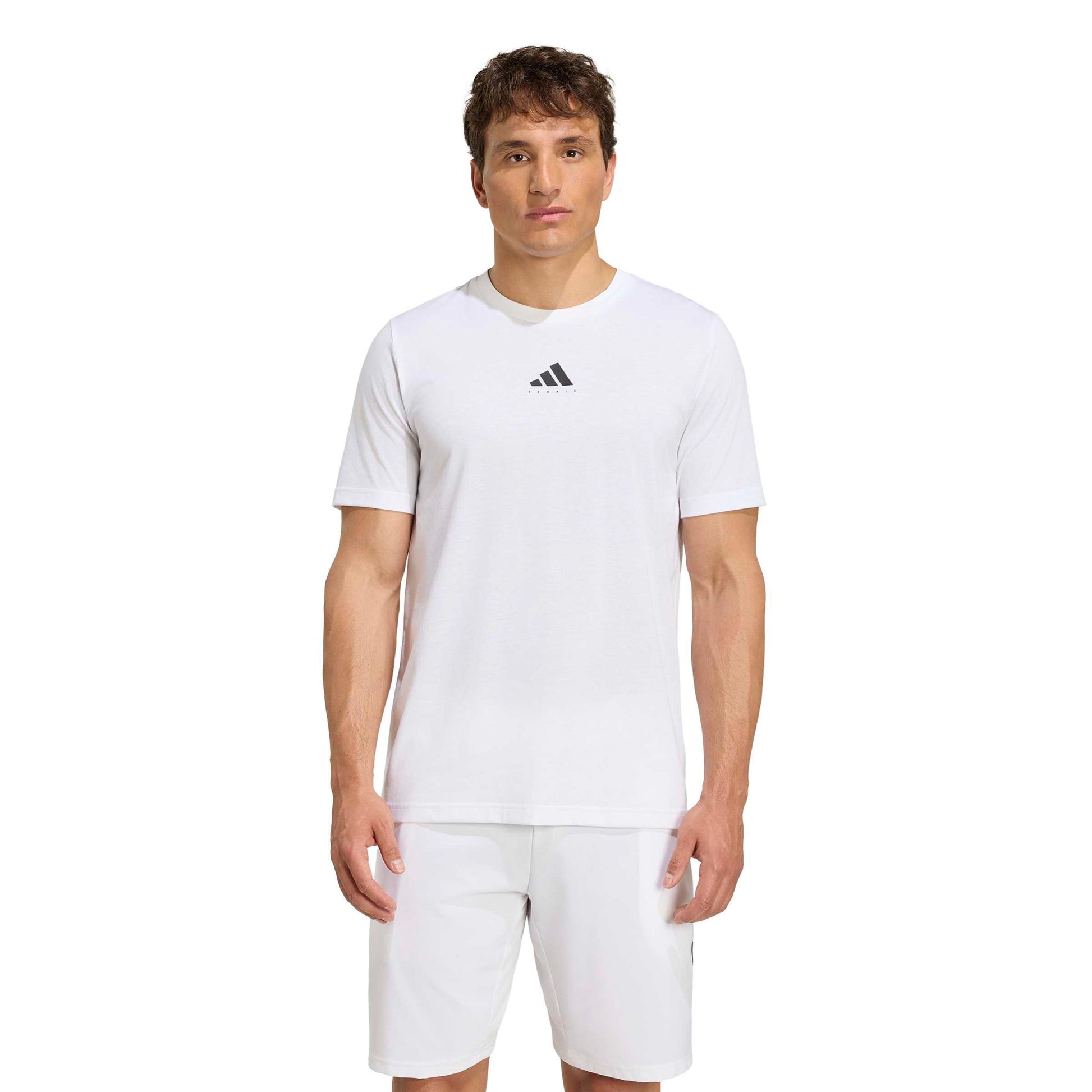 adidas Camiseta de manga corta Hombres - blanco, multicolor