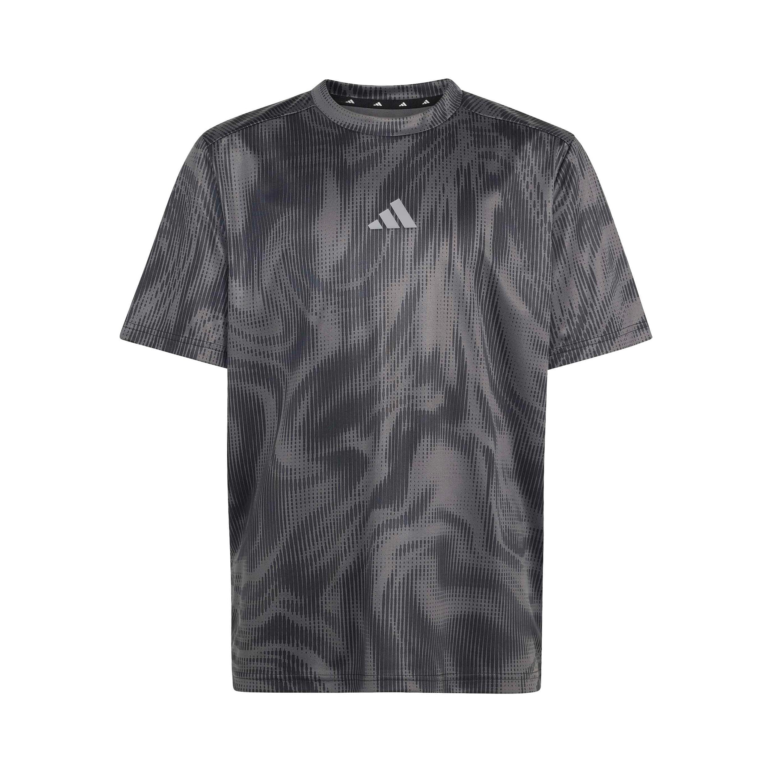 adidas Allover Graphik Camiseta de manga corta Niños - gris oscuro, negro