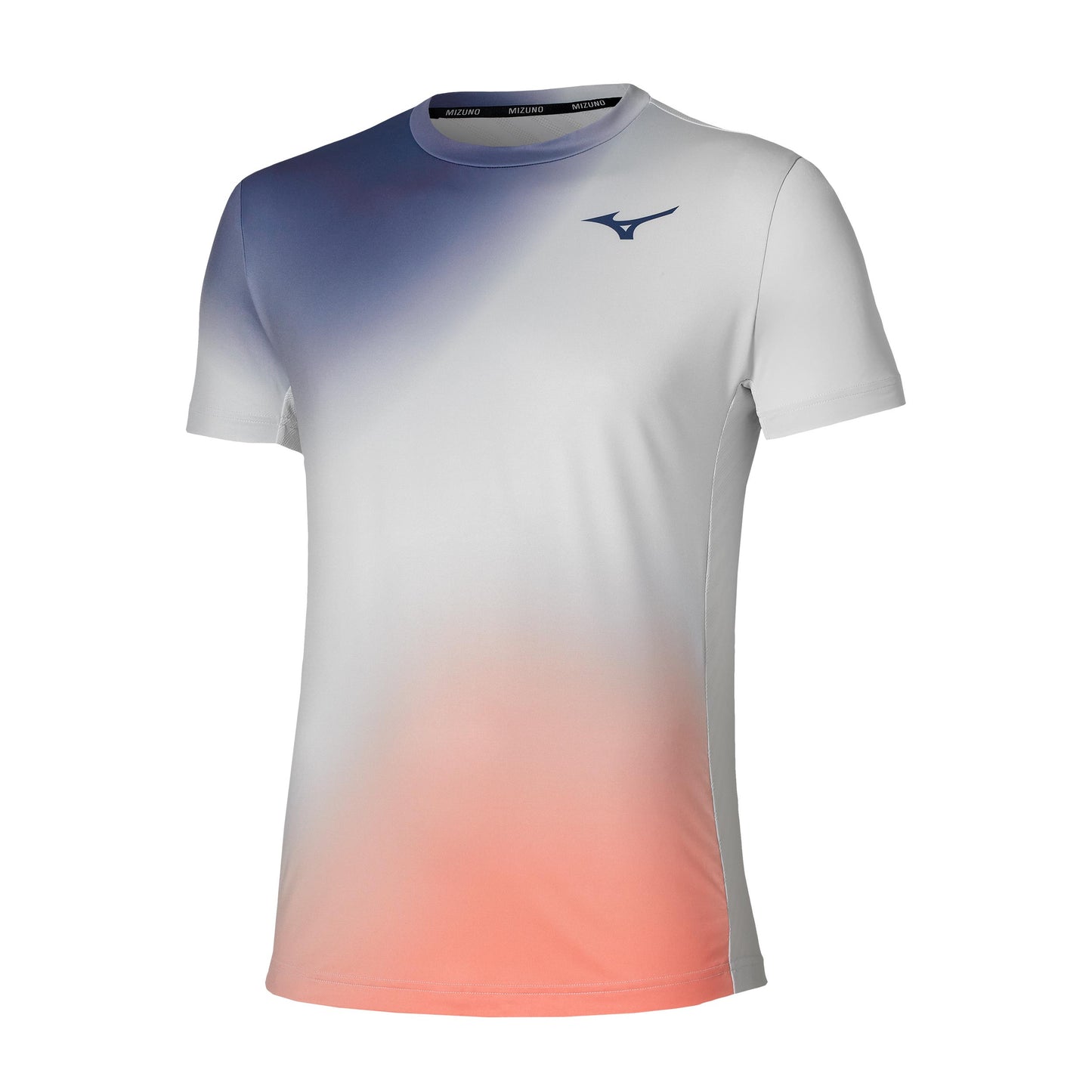 Mizuno Graphic Camiseta de manga corta Hombres - gris claro, coral