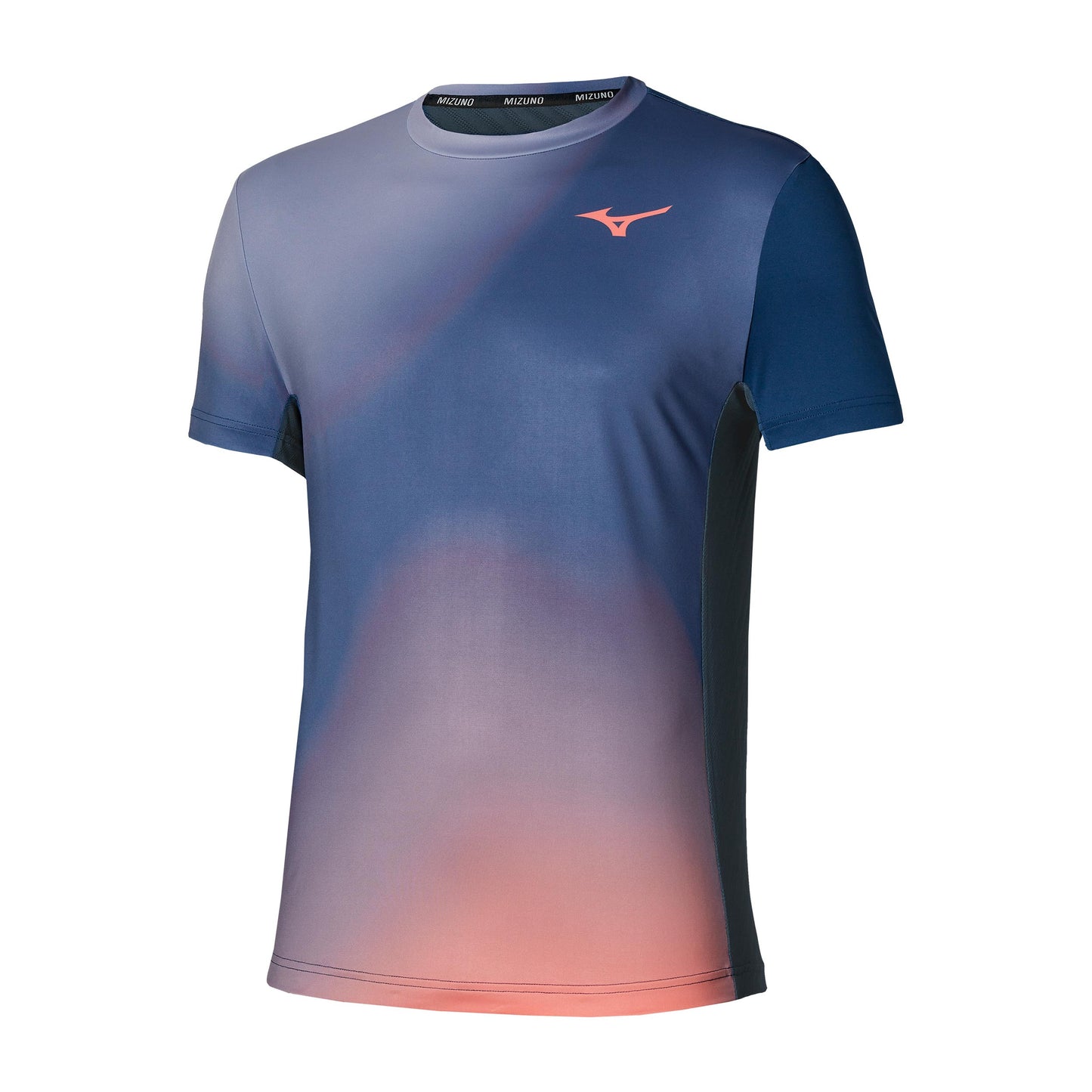 Mizuno Graphic Camiseta de manga corta Hombres - azul oscuro, coral