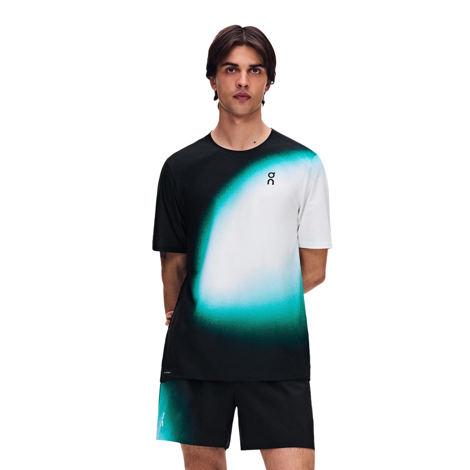 On Court- Swing Camiseta de manga corta Hombres - negro, verde