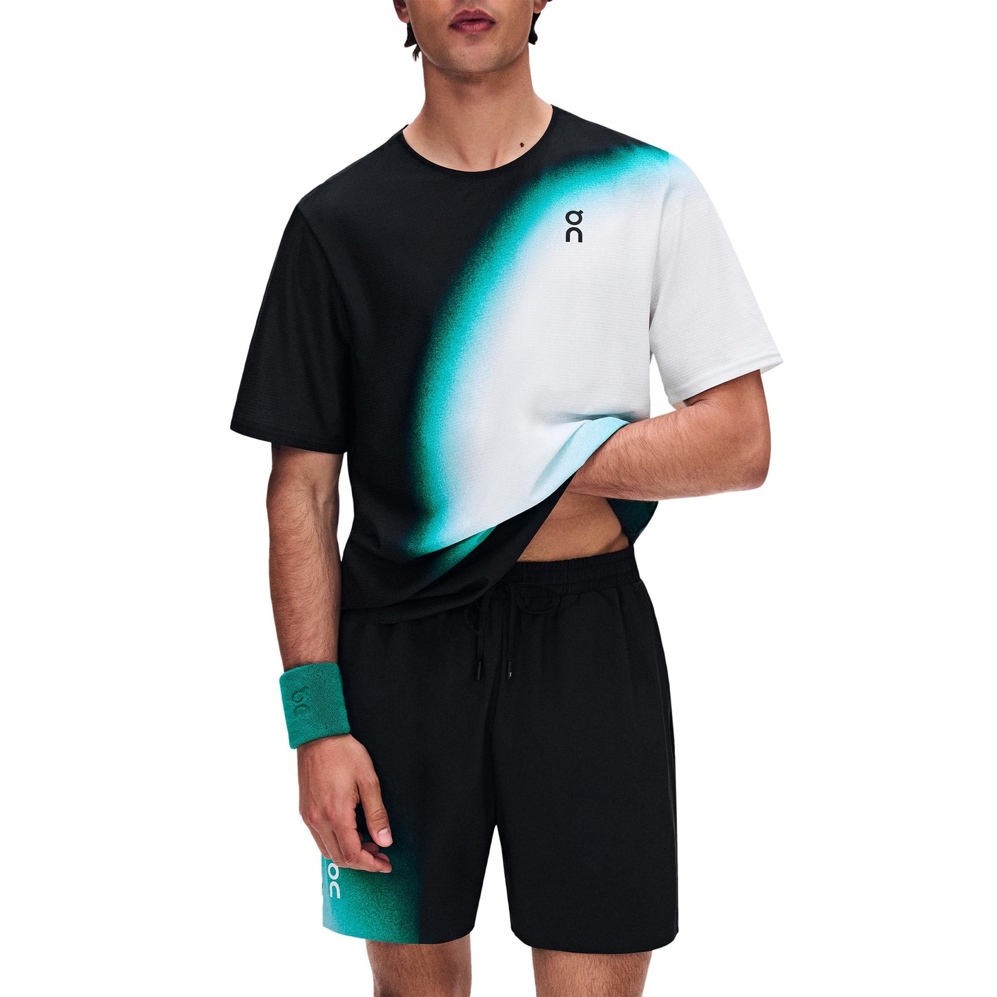 On 5Inch Court Swing Shorts Hombres - negro, verde
