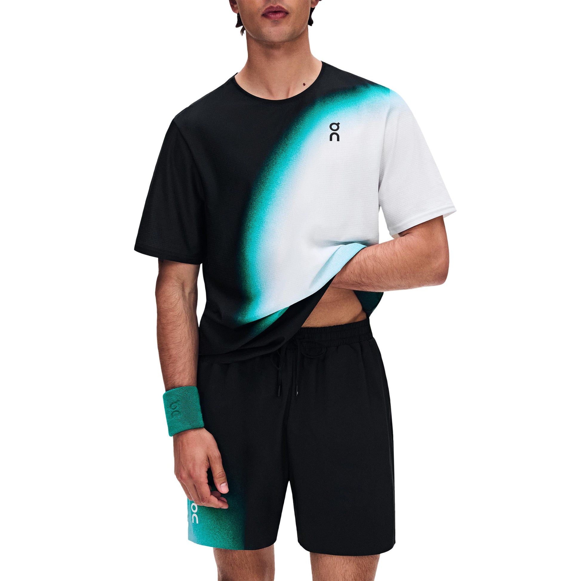 On 5Inch Court Swing Shorts Hombres - negro, verde