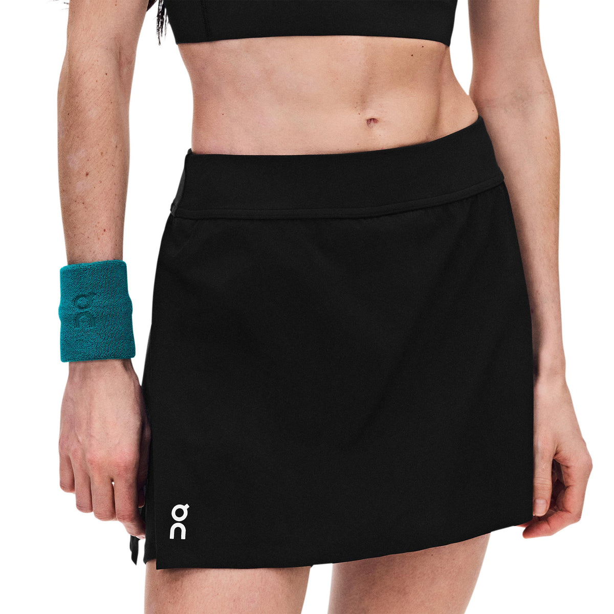 On Court Split Falda Mujeres - negro