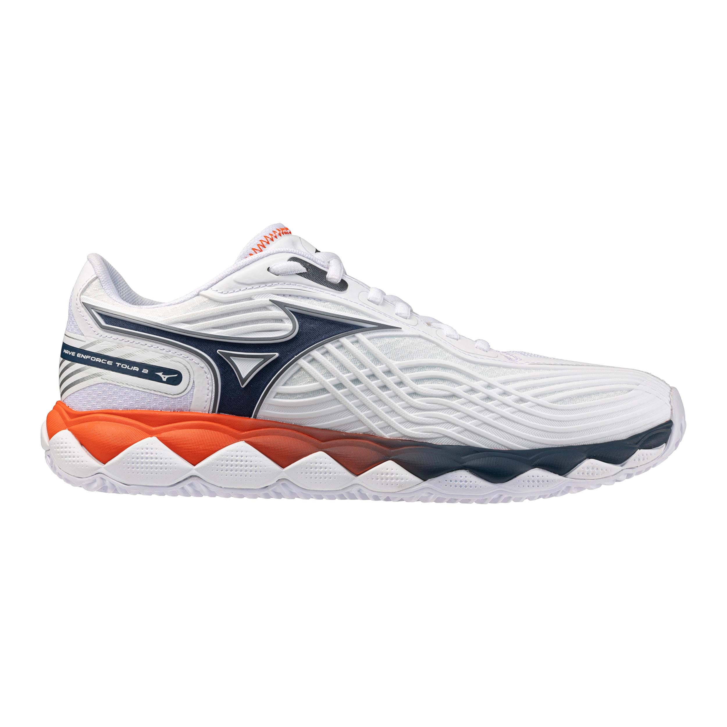 Mizuno Wave Enforce Tour 2 Zapatilla tierra batida Hombres - blanco, azul