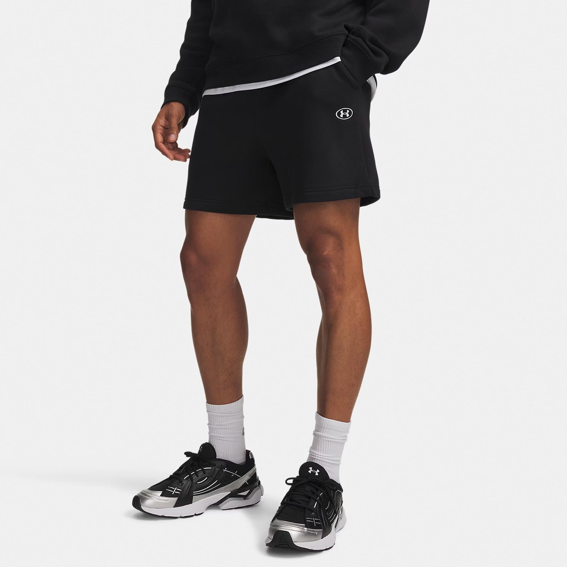 Under Armour Rival Fleece  Shorts Hombres - negro, blanco