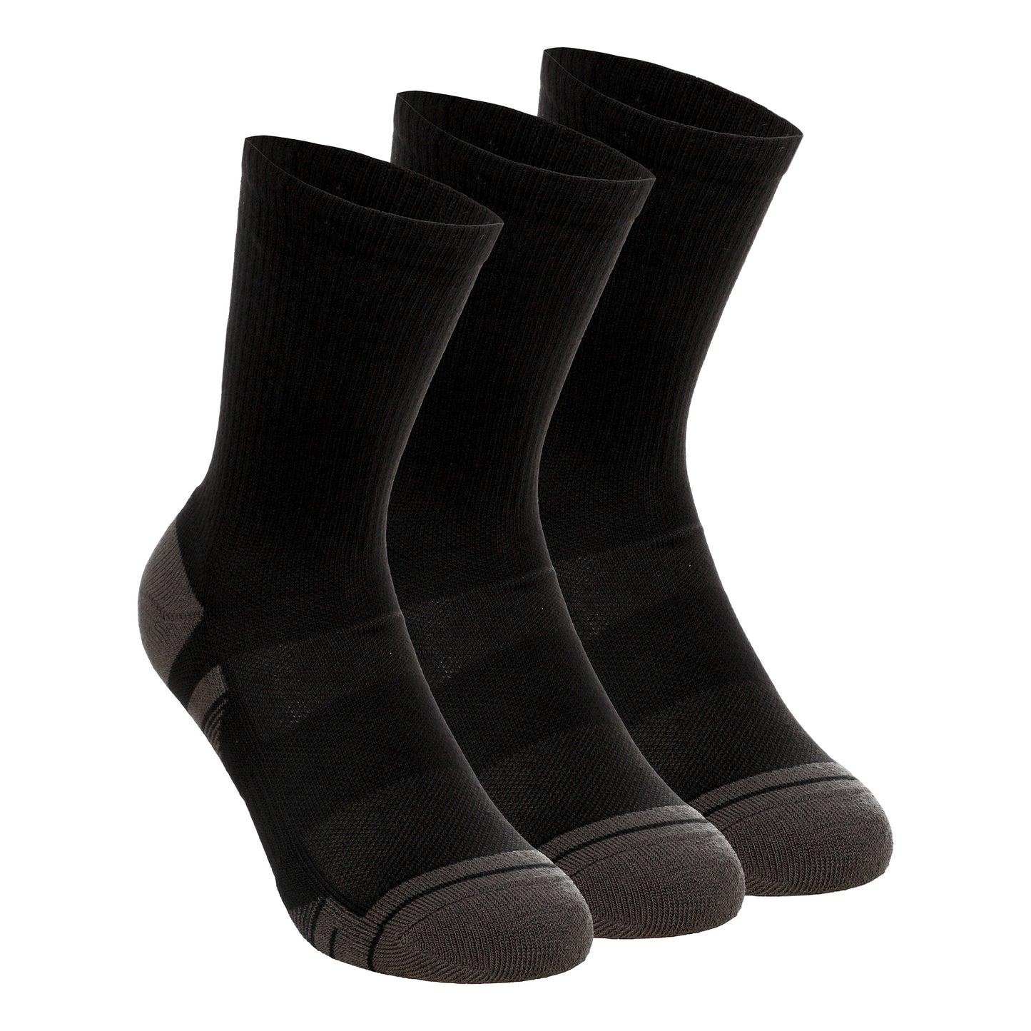 Under Armour Performance Tech Crew Calcetines de deporte Pack de 3 Unisex - negro, gris oscuro
