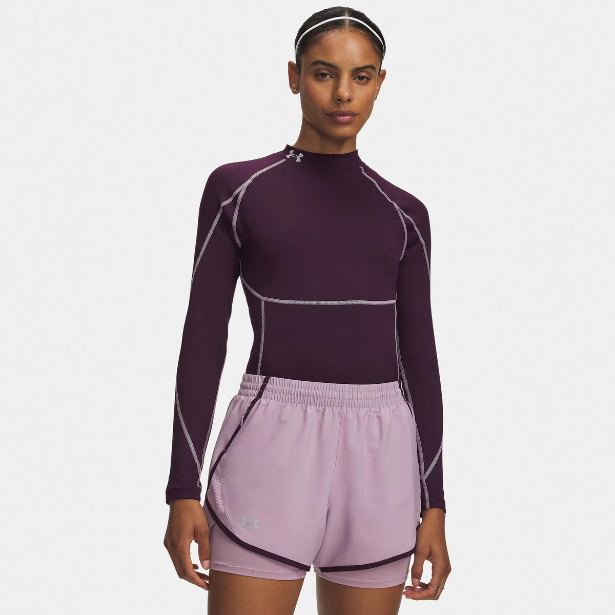 Under Armour ColdGear Elite Camiseta de manga larga Mujeres - lila, plateado
