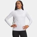 ColdGear Mock Camiseta de manga larga Mujeres - blanco, gris claro