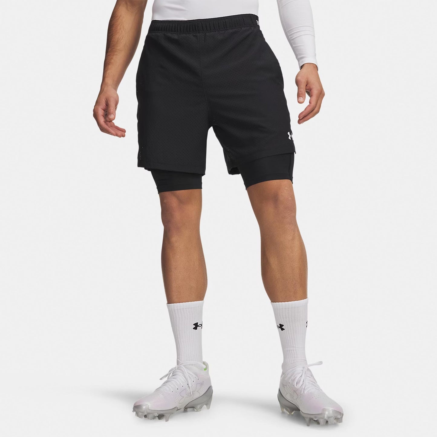 Under Armour Vanish Woven 2.0 2n1 Shorts Hombres - negro, blanco