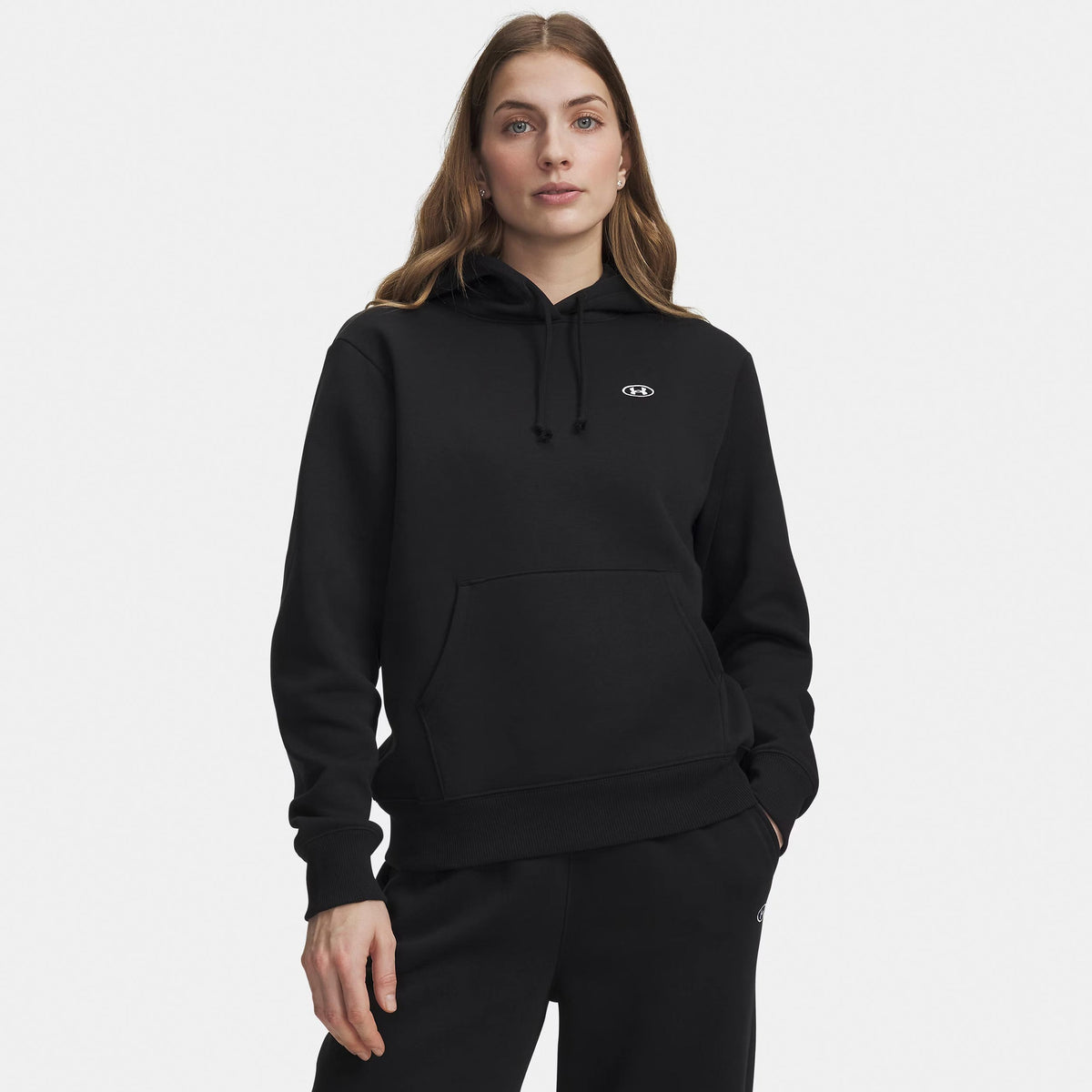 Under Armour Rival Fleece Sudadera con capucha Mujeres - negro, blanco