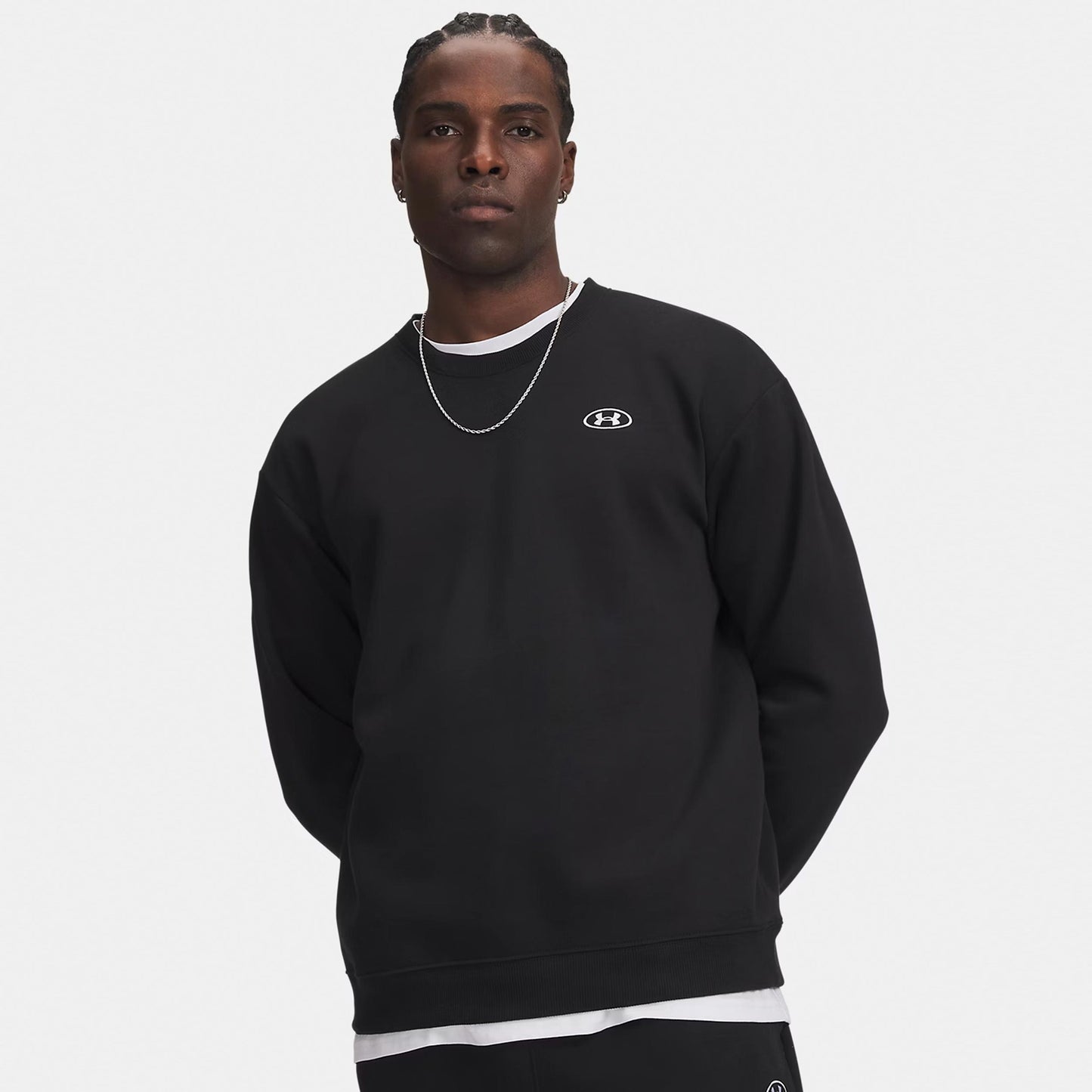 Under Armour Rival Fleece Crew Sudadera Hombres - negro, blanco