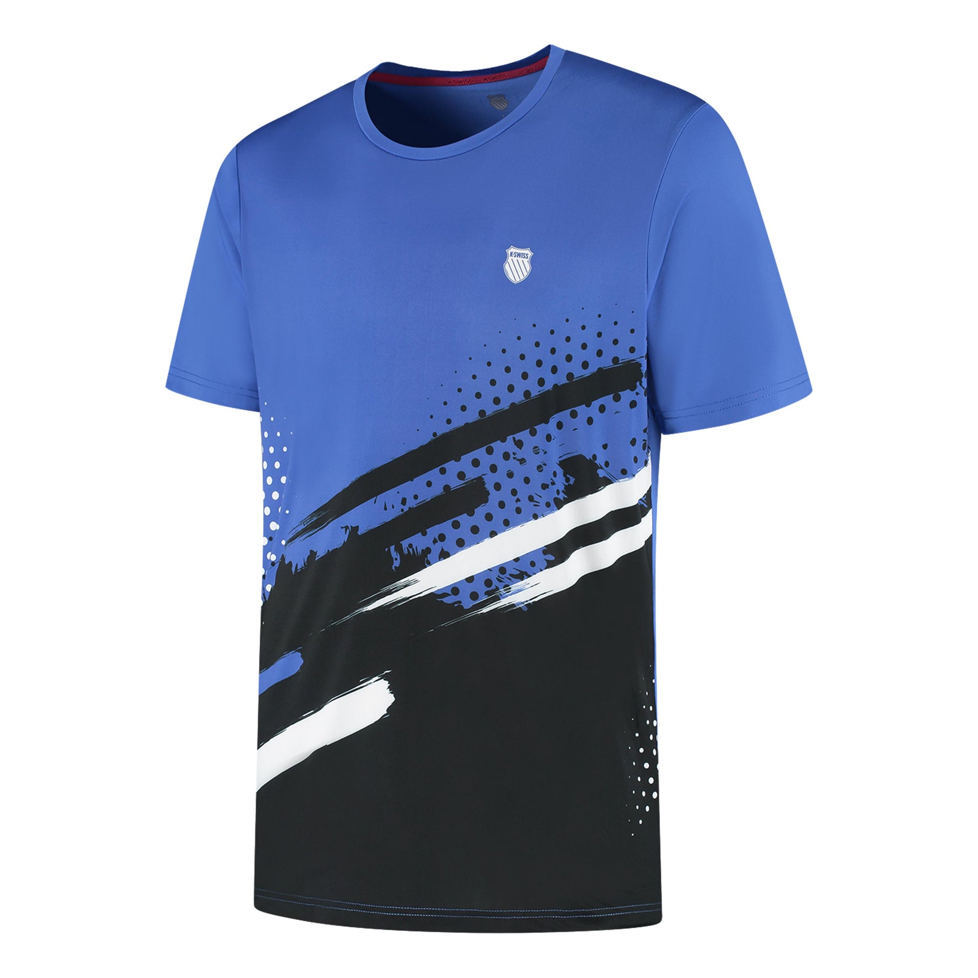 K-Swiss Hypercourt Print Crew Stripe Camiseta de manga corta Hombres - azul, azul oscuro